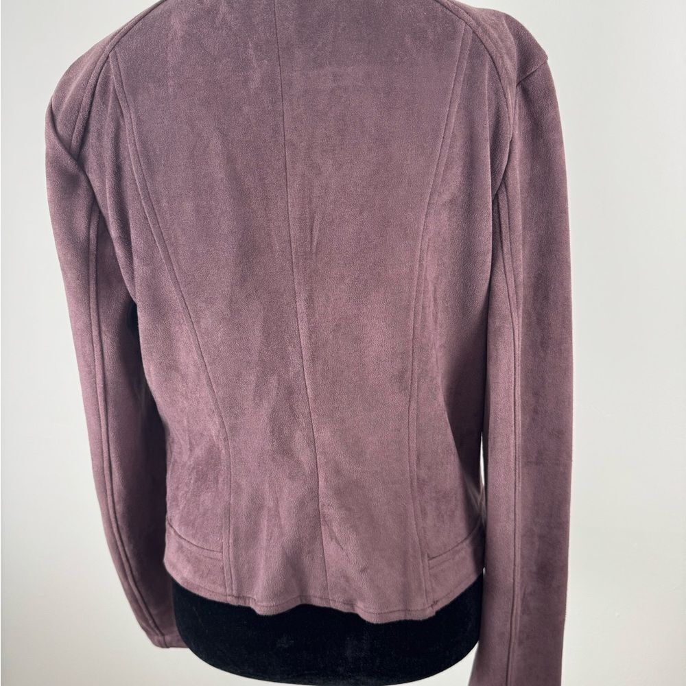 Eden society mauve soft Moto Jacket with Asymmetrical Zipper women’s large - Picture 11 of 15